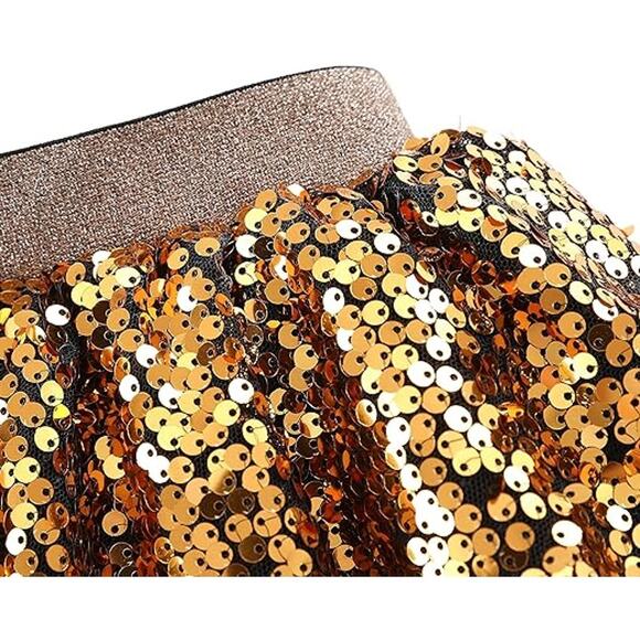 Flofallzique Girls Sequin Skirts Glitter Sparkle Skirt Toddler Tutu - 7 - Picture 2 of 7